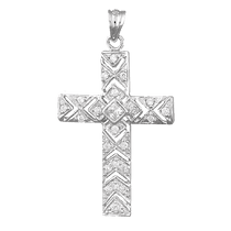 обзорное фото Серебряный крестик П2Ф/470 Серебряные подвески крестики обзорное фото Серебряный крестик П2Ф/470  Серебряные подвески крестики