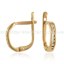 обзорное фото Серьги с бриллиантом s21315 Золотые серьги с бриллиантами обзорное фото Серьги с бриллиантом s21315  Золотые серьги с бриллиантами