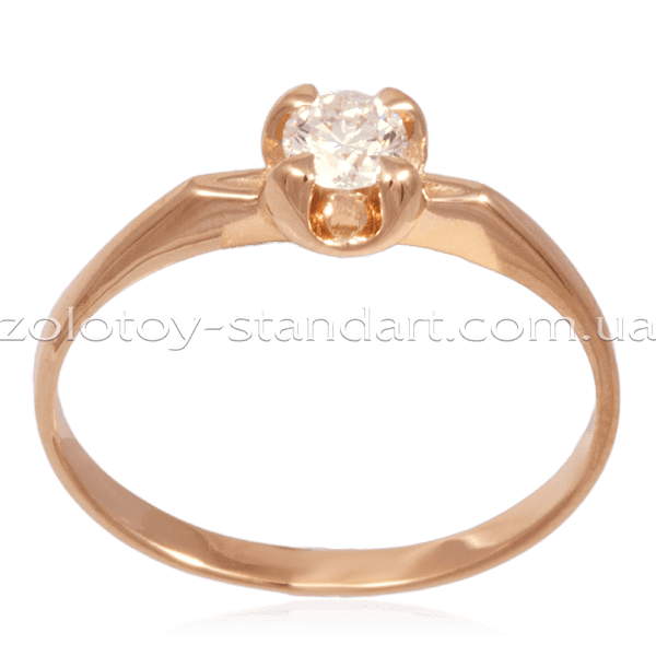 Золотое кольцо с бриллиантом R0197 детальное изображение ювелирного изделия Золотые кольца для помолвки с бриллиантом Золотое кольцо с бриллиантом R0197 детальное изображение ювелирного изделия Золотые кольца для помолвки с бриллиантом