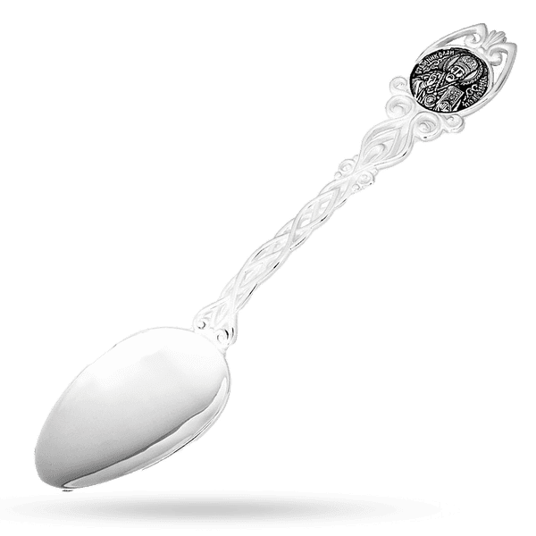 Серебряная чайная ложка Николай Угодник 036373 детальное изображение ювелирного изделия Серебряные ложки Серебряная чайная ложка Николай Угодник 036373 детальное изображение ювелирного изделия Серебряные ложки