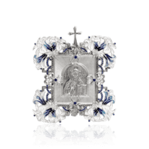 обзорное фото Серебряная икона Спас Нерукотворный 035976  Иконы серебро