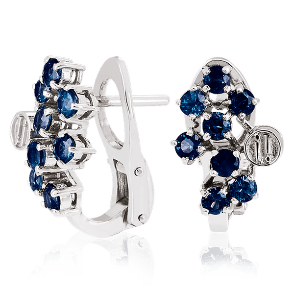 Золотые серьги с сапфирами 023436 детальное изображение ювелирного изделия Золотые серьги с сапфиром Золотые серьги с сапфирами 023436 детальное изображение ювелирного изделия Золотые серьги с сапфиром