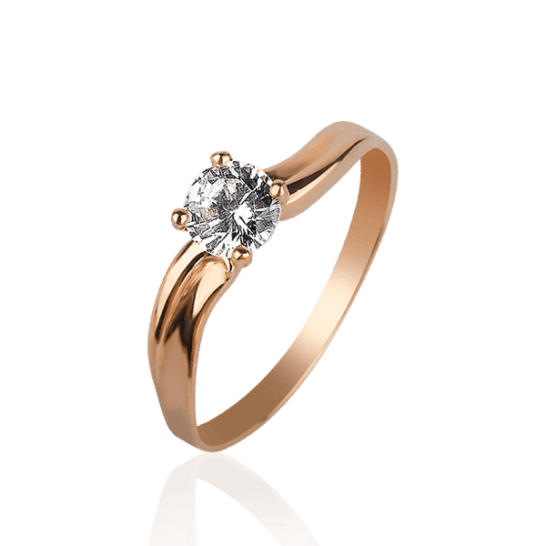 Золотое кольцо для помолвки с фианитом 028985 детальное изображение ювелирного изделия Золотые кольца для помолвки с цирконием Золотое кольцо для помолвки с фианитом 028985 детальное изображение ювелирного изделия Золотые кольца для помолвки с цирконием