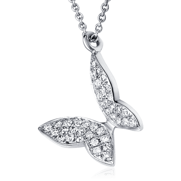 Золотой кулон Бабочки с россыпью бриллиантов 035752 детальное изображение ювелирного изделия Золотые подвески Золотой кулон Бабочки с россыпью бриллиантов 035752 детальное изображение ювелирного изделия Золотые подвески