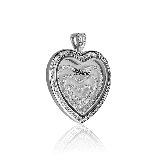 Серебряный подвес с фианитами в стиле Chopard  Серебряный подвес с фианитами в стиле Chopard