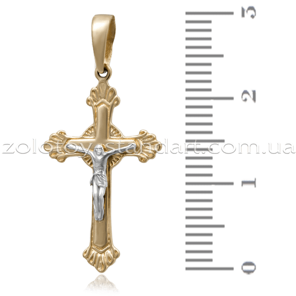 Золотий хрест 501409 детальне зображення ювелірного виробу Золотий хрест 501409 детальне зображення ювелірного виробу