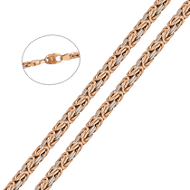 обзорное фото Мужская цепь в комбинированном золоте 038619 Золотые цепочки мужские обзорное фото Мужская цепь в комбинированном золоте 038619  Золотые цепочки мужские