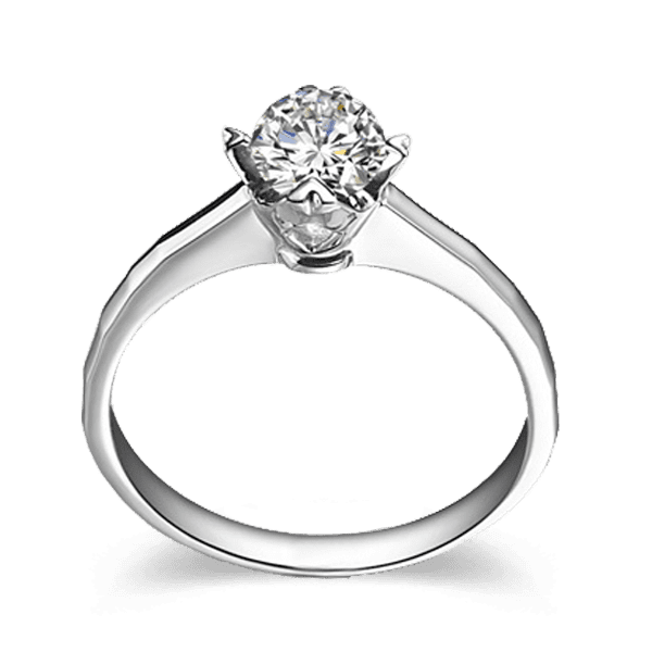 Каблучка для заручин з діамантом із білого золота 024550 детальне зображення ювелірного виробу Каблучка для заручин з діамантом із білого золота 024550 детальне зображення ювелірного виробу