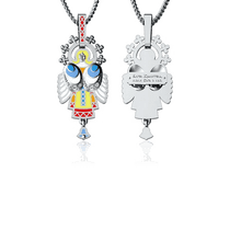 обзорное фото Золотой подвес Ангел с эмалью 028831 Декоративные золотые крестики обзорное фото Золотой подвес Ангел с эмалью 028831  Декоративные золотые крестики