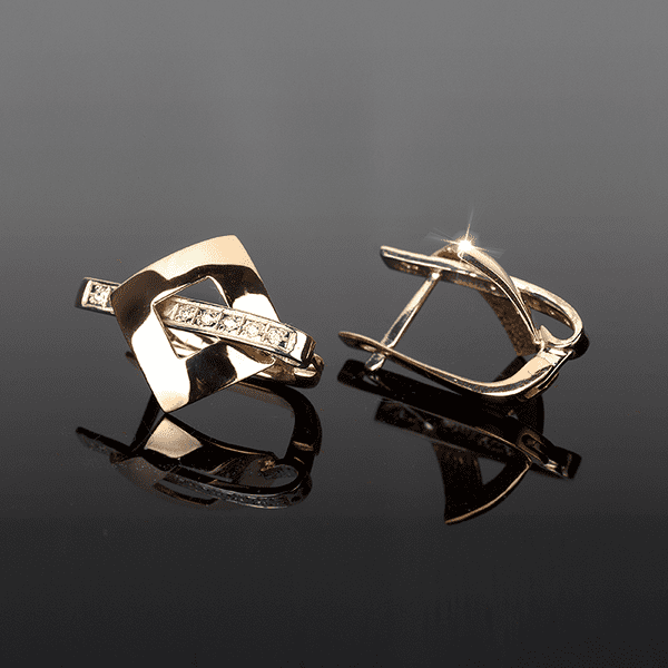 золотые серьги с надежным замком золотые серьги с надежным замком