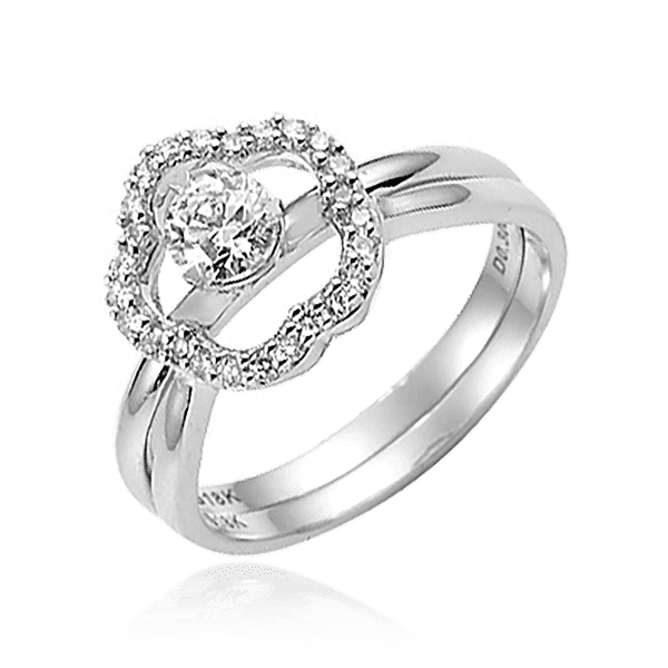 Двойное кольцо для помолвки из золота с бриллиантами 031054 детальное изображение ювелирного изделия Золотые кольца Двойное кольцо для помолвки из золота с бриллиантами 031054 детальное изображение ювелирного изделия Золотые кольца