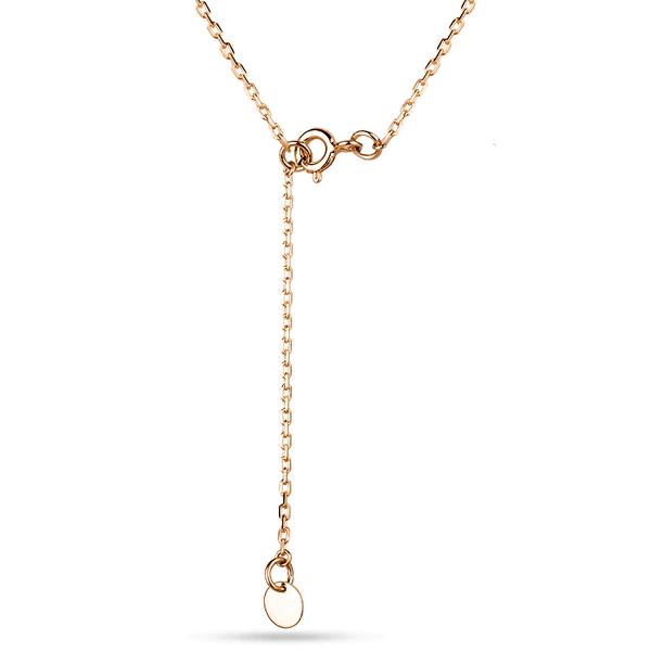 Золоте кольє у червоному золоті з фіанітом 038238 детальне зображення ювелірного виробу Золоте кольє у червоному золоті з фіанітом 038238 детальне зображення ювелірного виробу