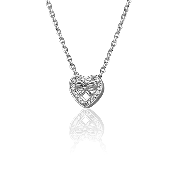 Серебряное колье Сердце фианитами 027450 детальное изображение ювелирного изделия Серебряные колье Серебряное колье Сердце фианитами 027450 детальное изображение ювелирного изделия Серебряные колье