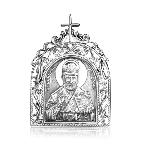 Икона Николай Угодник серебро 035946 детальное изображение ювелирного изделия Иконы серебро Икона Николай Угодник серебро 035946 детальное изображение ювелирного изделия Иконы серебро