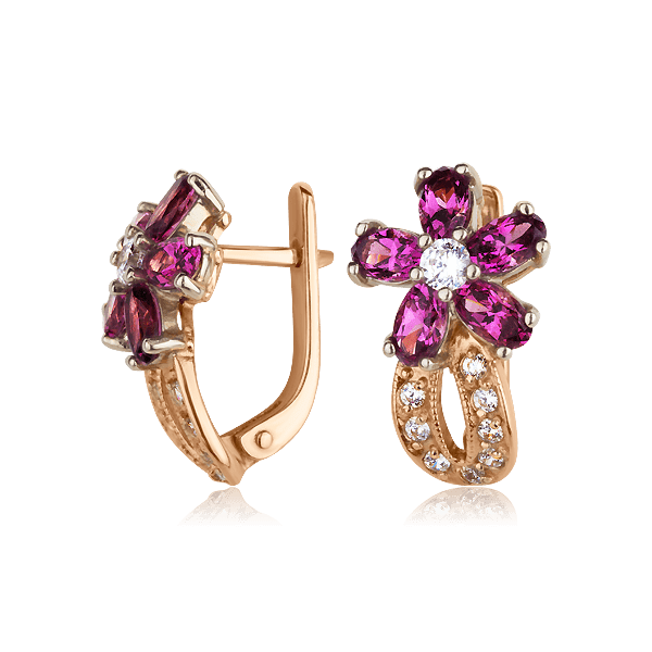 Золотые серьги с аметистом 024398 детальное изображение ювелирного изделия Золотые серьги с аметистом Золотые серьги с аметистом 024398 детальное изображение ювелирного изделия Золотые серьги с аметистом