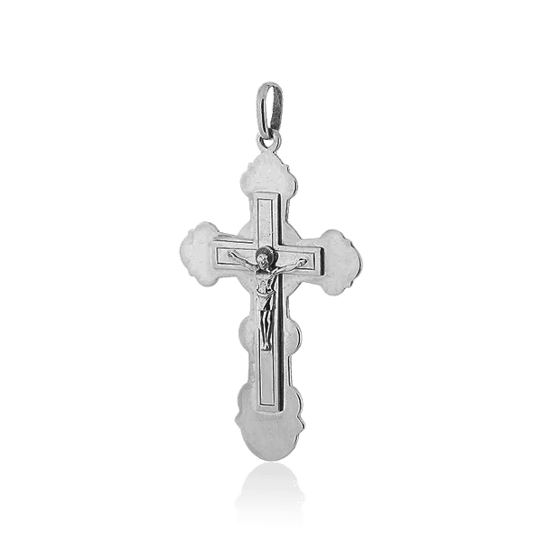 Мужской крестик из серебра с Распятием 030634 детальное изображение ювелирного изделия Серебряные подвески крестики Мужской крестик из серебра с Распятием 030634 детальное изображение ювелирного изделия Серебряные подвески крестики