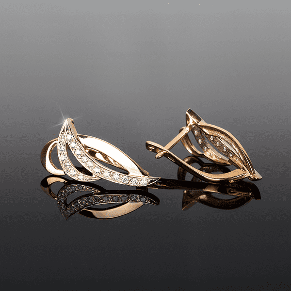 Серьги вензеля из золота Серьги вензеля из золота