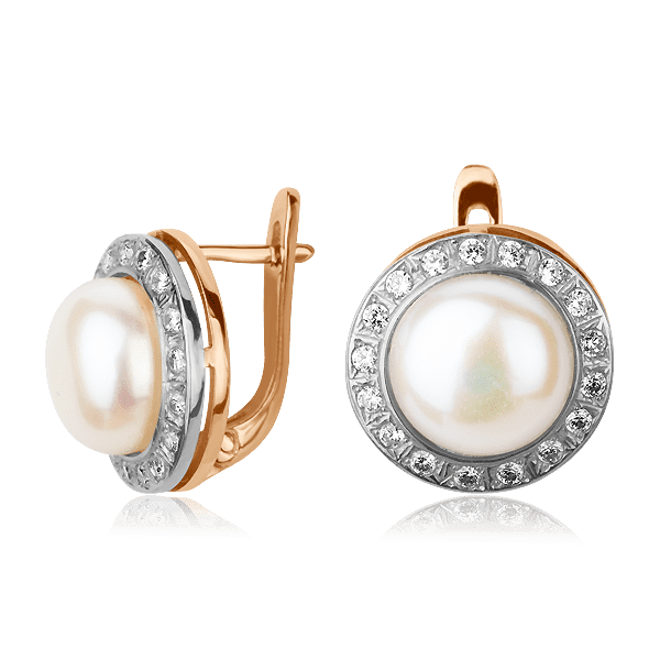 Золоті сережки з перлами 545536 детальне зображення ювелірного виробу