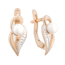 обзорное фото Серебряные серьги СК3Ж/029 Серьги с позолотой обзорное фото Серебряные серьги СК3Ж/029  Серьги с позолотой