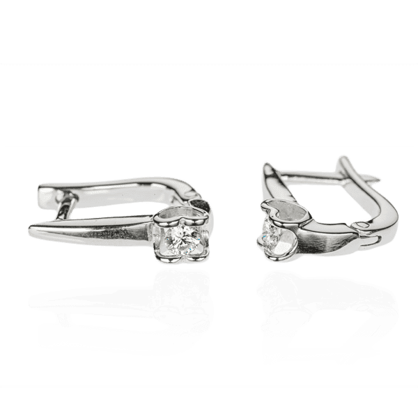 Сережки з білого золота з діамантами Rasalas E0692 детальне зображення ювелірного виробу