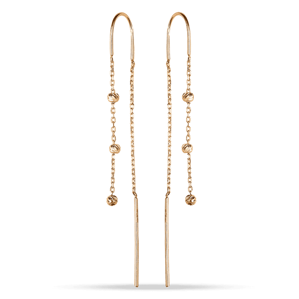 Золотые серьги- протяжки с шариками 038883 детальное изображение ювелирного изделия Золотые серьги без вставок Золотые серьги- протяжки с шариками 038883 детальное изображение ювелирного изделия Золотые серьги без вставок