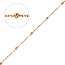 обзорное фото Золотой браслет с шариками 035863  Женские золотые браслеты