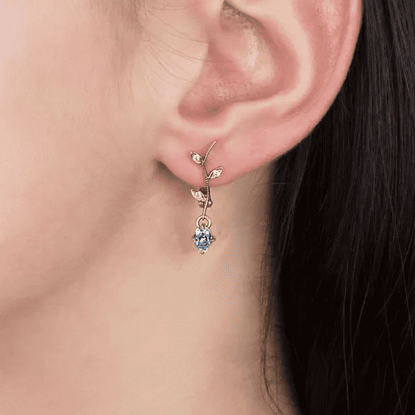 Золоті сережки з топазом 524308 детальне зображення ювелірного виробу