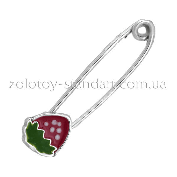 Серебряная булавка Клубничка 09077 детальное изображение ювелирного изделия Подарок невестке Серебряная булавка Клубничка 09077 детальное изображение ювелирного изделия Подарок невестке