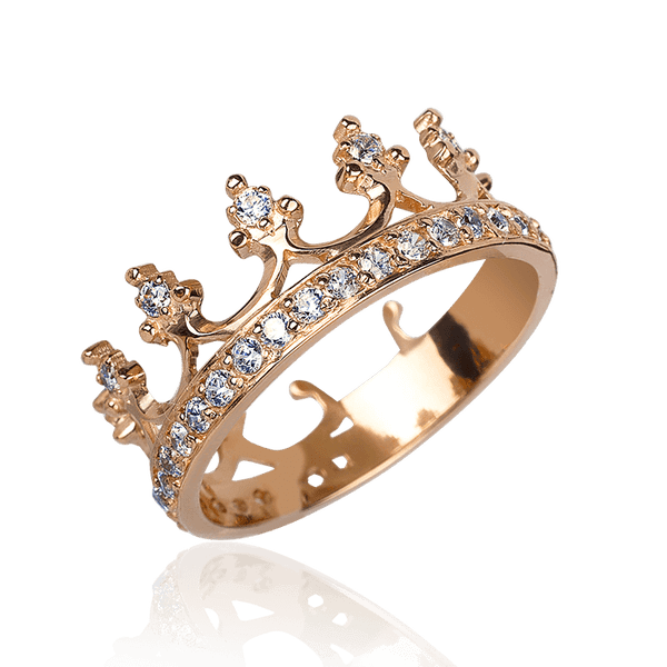 Золотое кольцо в виде Короны с фианитами 032157 детальное изображение ювелирного изделия Золотые кольца с фианитом Золотое кольцо в виде Короны с фианитами 032157 детальное изображение ювелирного изделия Золотые кольца с фианитом