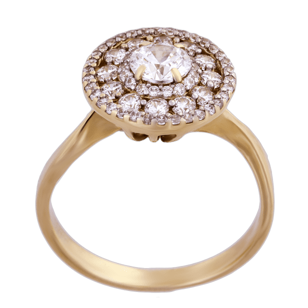 Золотое кольцо с цирконием 140345 детальное изображение ювелирного изделия Золотые кольца с фианитом Золотое кольцо с цирконием 140345 детальное изображение ювелирного изделия Золотые кольца с фианитом