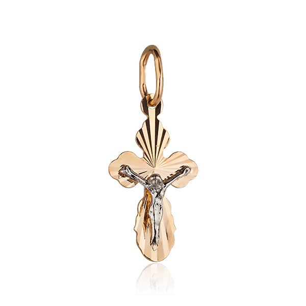 Крест из красного золота Распятие из белого золота Крест из красного золота Распятие из белого золота