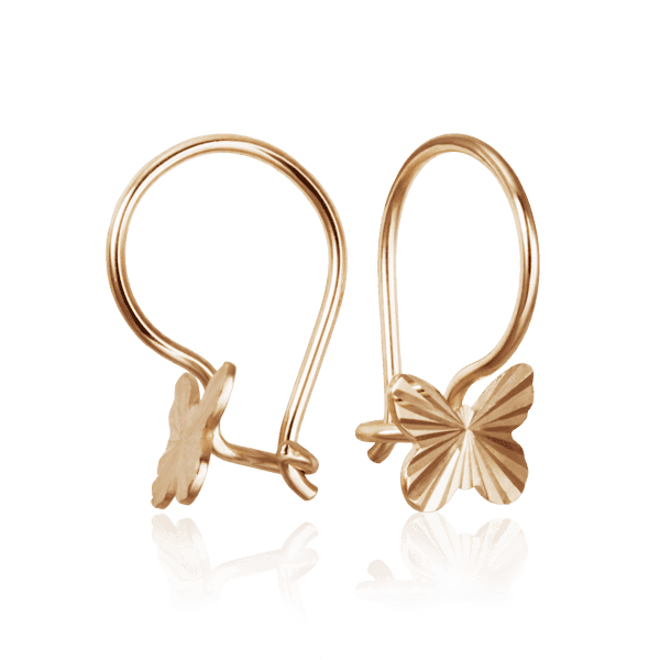 Детские серьги Бабочки 024062 детальное изображение ювелирного изделия Серьги без камней Детские серьги Бабочки 024062 детальное изображение ювелирного изделия Серьги без камней