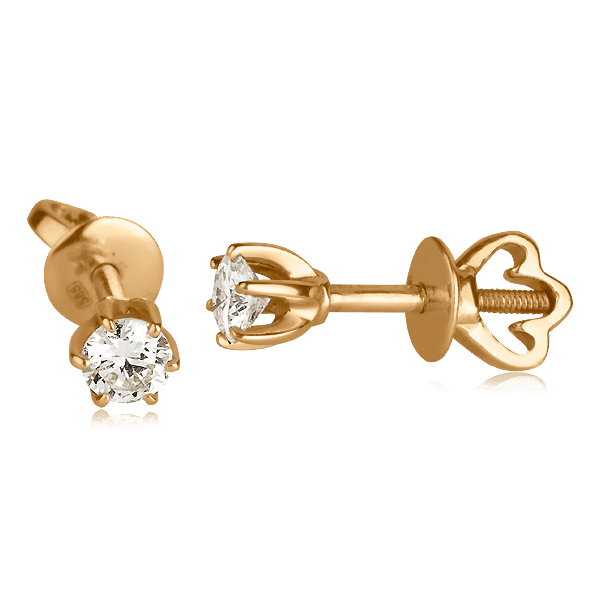 Золотые серьги с бриллиантами E0462-1 детальное изображение ювелирного изделия Золотые серьги с бриллиантами