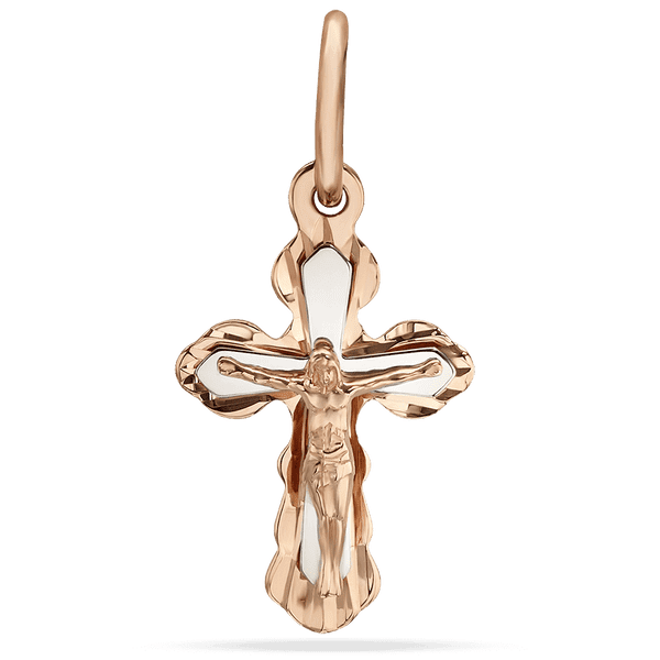 Детский крестик для крещения золото 585 пробы 036113 детальное изображение ювелирного изделия Детский золотой крестик Детский крестик для крещения золото 585 пробы 036113 детальное изображение ювелирного изделия Детский золотой крестик