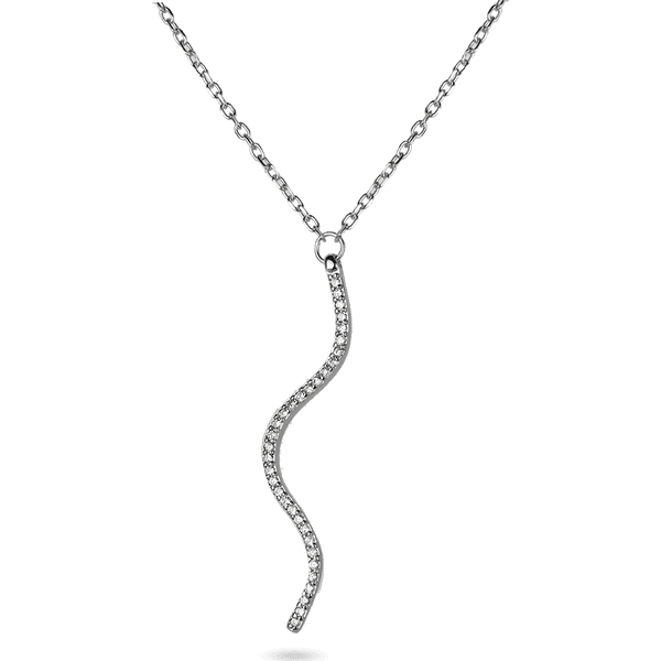 Серебряное колье Змея с белыми фианитами якорного плетения и дополнительной цепочкой 039821 детальное изображение ювелирного изделия Серебряные колье Серебряное колье Змея с белыми фианитами якорного плетения и дополнительной цепочкой 039821 детальное изображение ювелирного изделия Серебряные колье