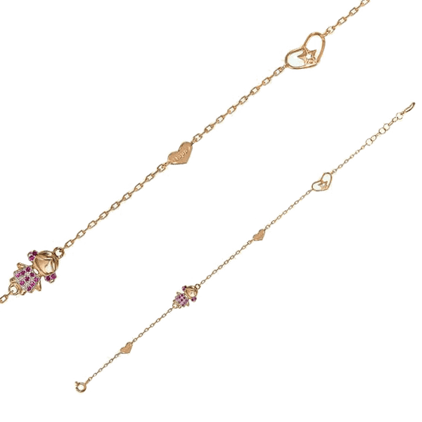 Золотой браслет для мамы Девочка Be happy 033789 детальное изображение ювелирного изделия Золотые браслеты Золотой браслет для мамы Девочка Be happy 033789 детальное изображение ювелирного изделия Золотые браслеты