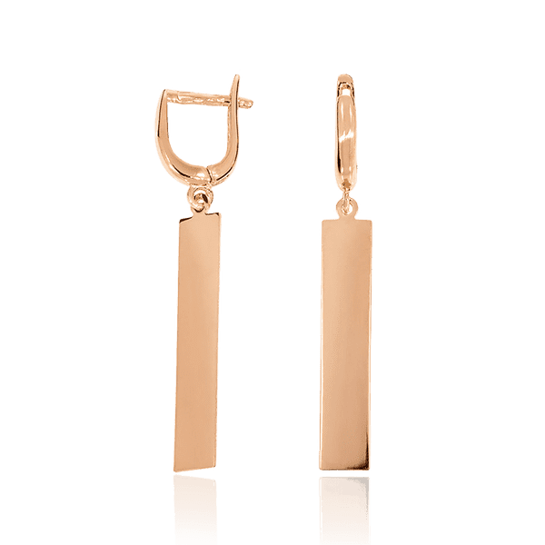 Золотые серьги геометрической формы 031736 детальное изображение ювелирного изделия Золотые серьги без вставок Золотые серьги геометрической формы 031736 детальное изображение ювелирного изделия Золотые серьги без вставок