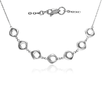 обзорное фото Серебряное колье на шею с крупными элементами 034934  Серебряные цепочки