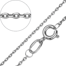 обзорное фото Цепочка в белом золоте Якорка 026446  Якорная цепочка золотая