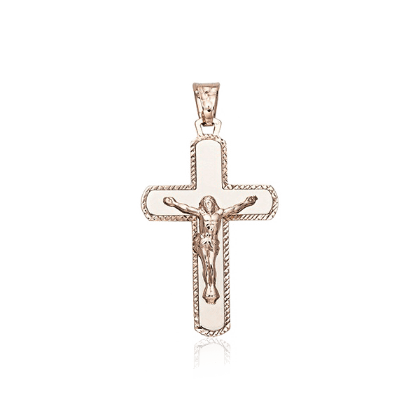 Золотой крестик с Распятием 028742 детальное изображение ювелирного изделия Золотые крестики православные