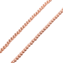 обзорное фото Золотая цепочка из шариков 032794 Золотое колье без камней обзорное фото Золотая цепочка из шариков 032794  Золотое колье без камней