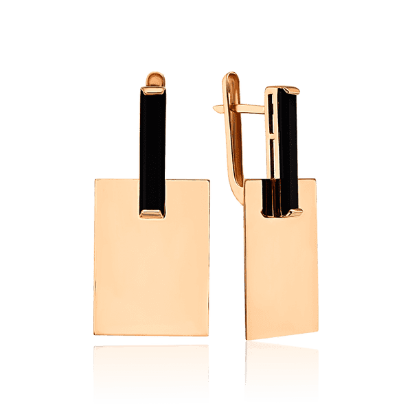 Золотые серёжки с агатом Квадрат 035451 детальное изображение ювелирного изделия Золотые серьги Золотые серёжки с агатом Квадрат 035451 детальное изображение ювелирного изделия Золотые серьги