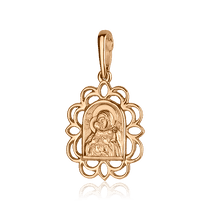 обзорное фото Золотой подвес Богородица 1,4,0769  Золотые подвески иконки