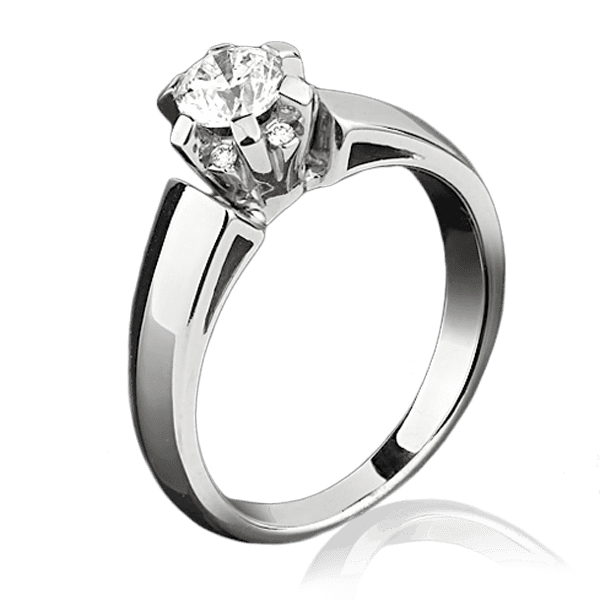 Кольцо из белого золота с бриллиантами 1022/1 детальное изображение ювелирного изделия Золотые кольца для помолвки с бриллиантом Кольцо из белого золота с бриллиантами 1022/1 детальное изображение ювелирного изделия Золотые кольца для помолвки с бриллиантом