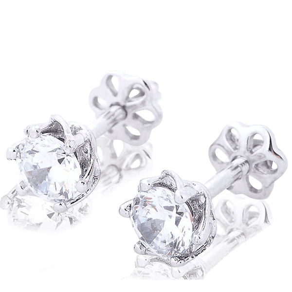 Золоті сережки - цвяшки з фіанітами 028414 детальне зображення ювелірного виробу Золоті сережки - цвяшки з фіанітами 028414 детальне зображення ювелірного виробу