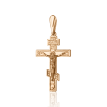 обзорное фото Золотой крест 1,4,0243  Крестики женские