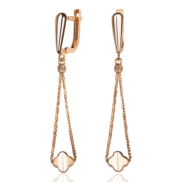 Золоті сережки Конюшина 036899 детальне зображення ювелірного виробу Золоті сережки Конюшина 036899 детальне зображення ювелірного виробу