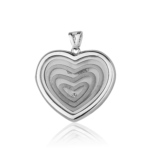 Серебряный подвес с фианитами в стиле Chopard  Серебряный подвес с фианитами в стиле Chopard