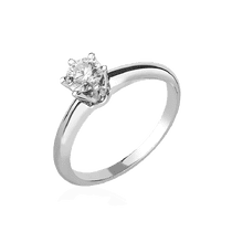 обзорное фото Золотое кольцо на помолвку с бриллиантом 031411  Золотые кольца для помолвки с бриллиантом