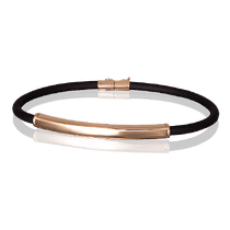 обзорное фото Золотой браслет с каучуком 024589 Золотые браслеты с каучуком обзорное фото Золотой браслет с каучуком 024589  Золотые браслеты с каучуком